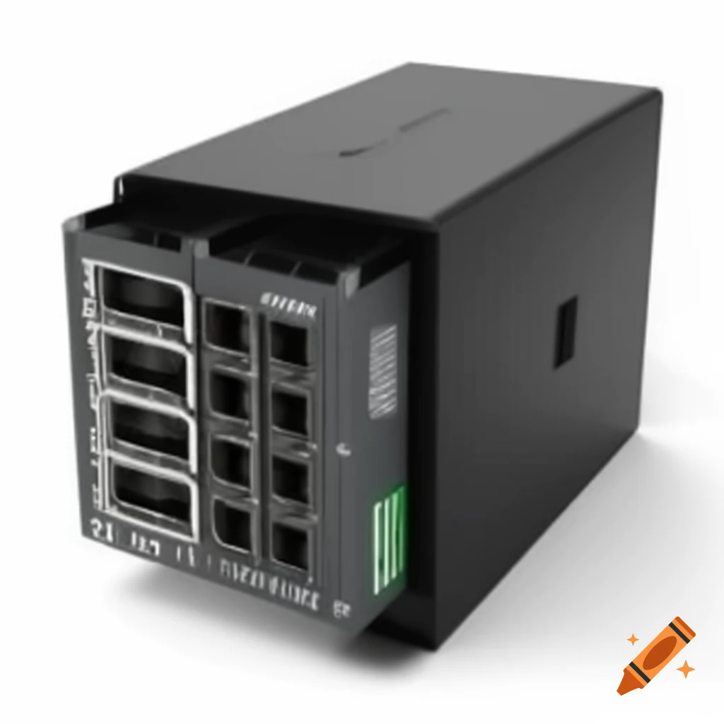 Dedicated server hardware with WiFi antennas and USB ports on light desktop background