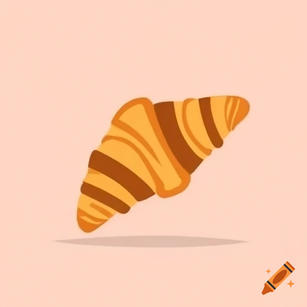 Freshly baked croissant with golden flaky layers