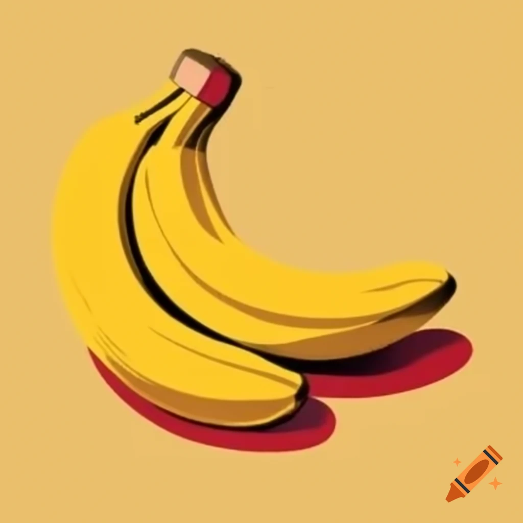 Banana in Picasso style, abstract composition