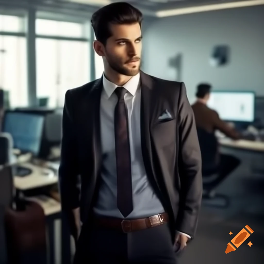 Young man in business suit starting apprenticeship