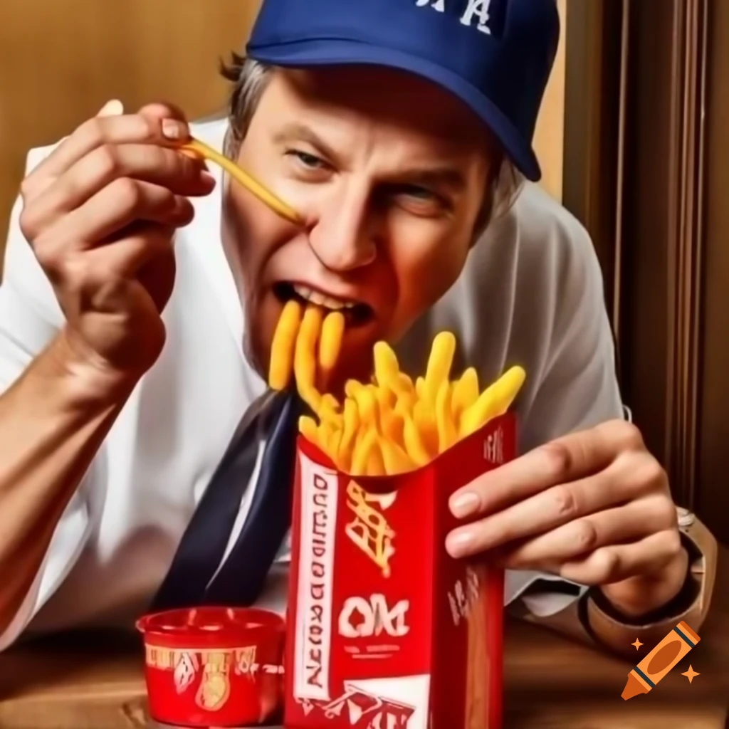 Antony Blinken enjoying Cheetos from a small bag