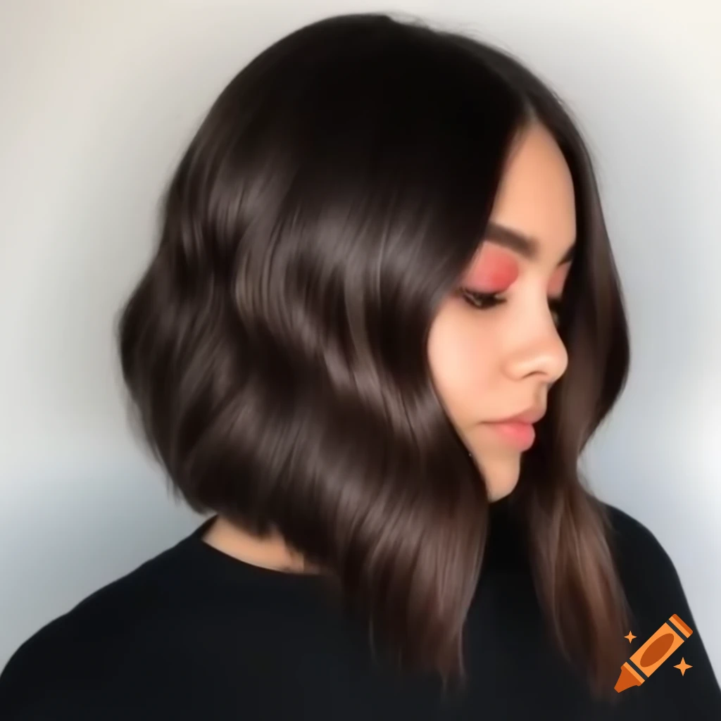 Young woman with unique shaved undercut bob hairstyle