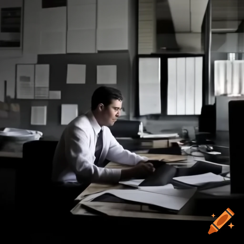 Casual office worker during an earthquake