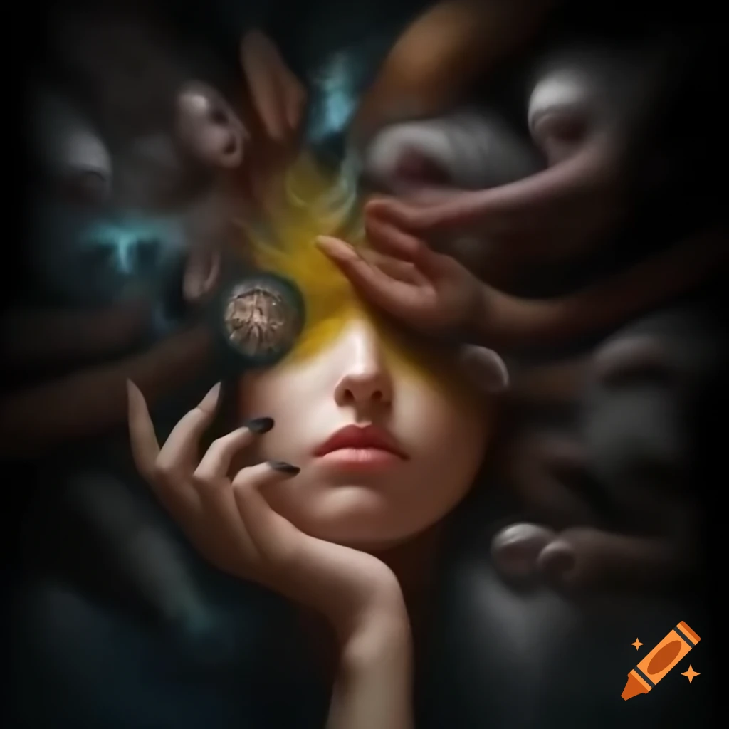 Detailed theme representing bipolar disorder with contrasting colors and elements depicting depression and mania