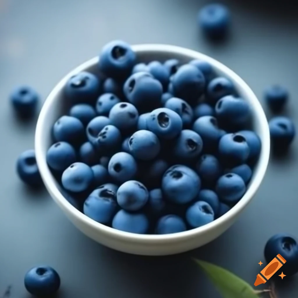 Bowl of fresh blueberries