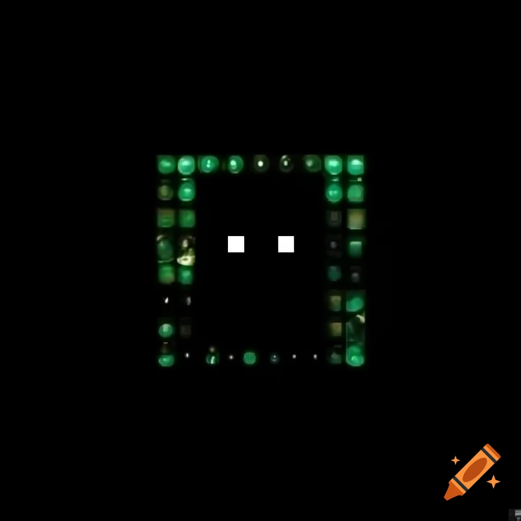 Grunge pixel art interface with distorted dreamlike scenes and multiple doors