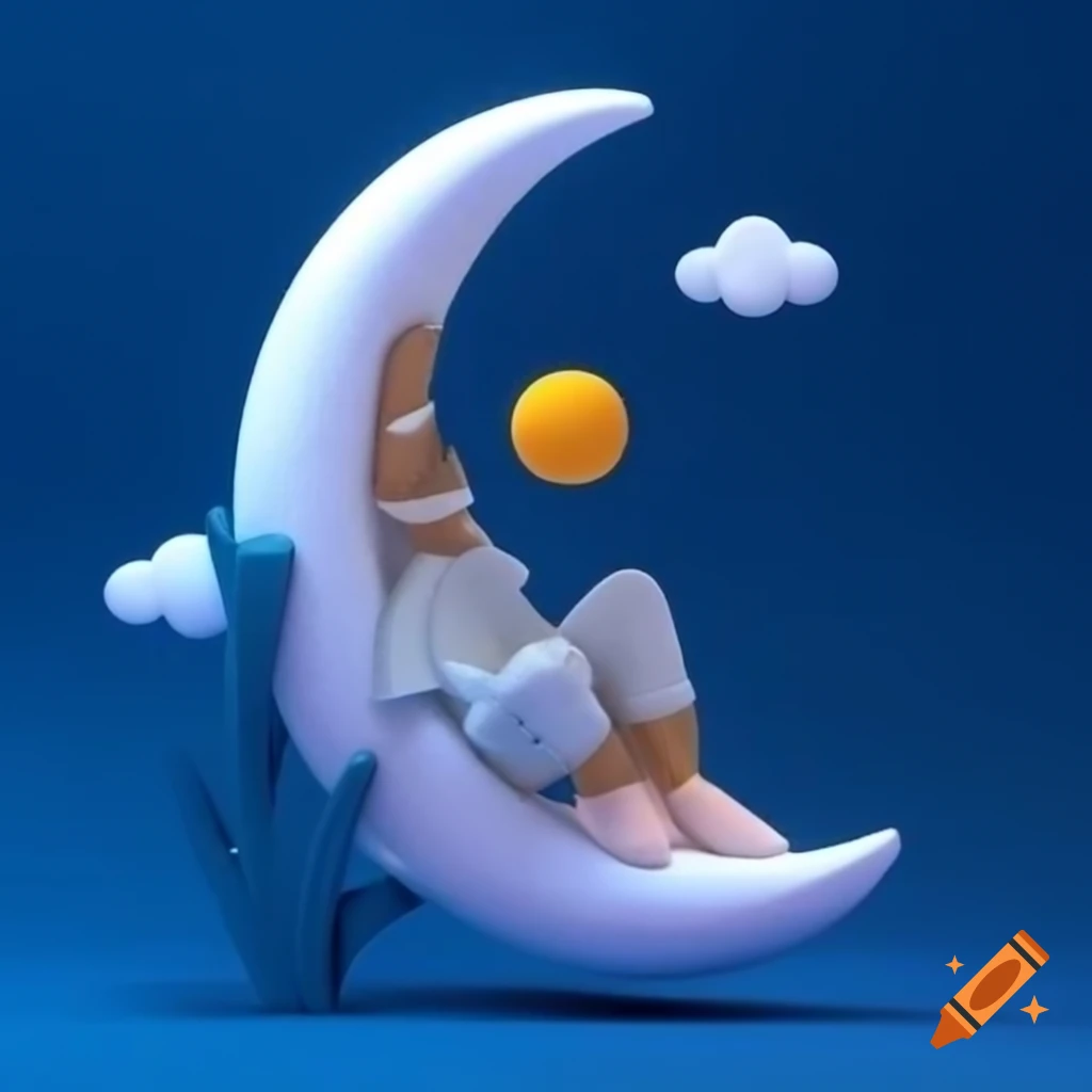 Shoe designed in the shape of a moon