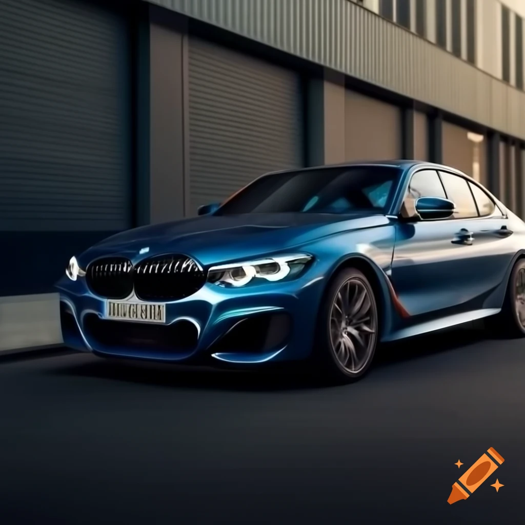 Happy BMW owner celebrating with their car
