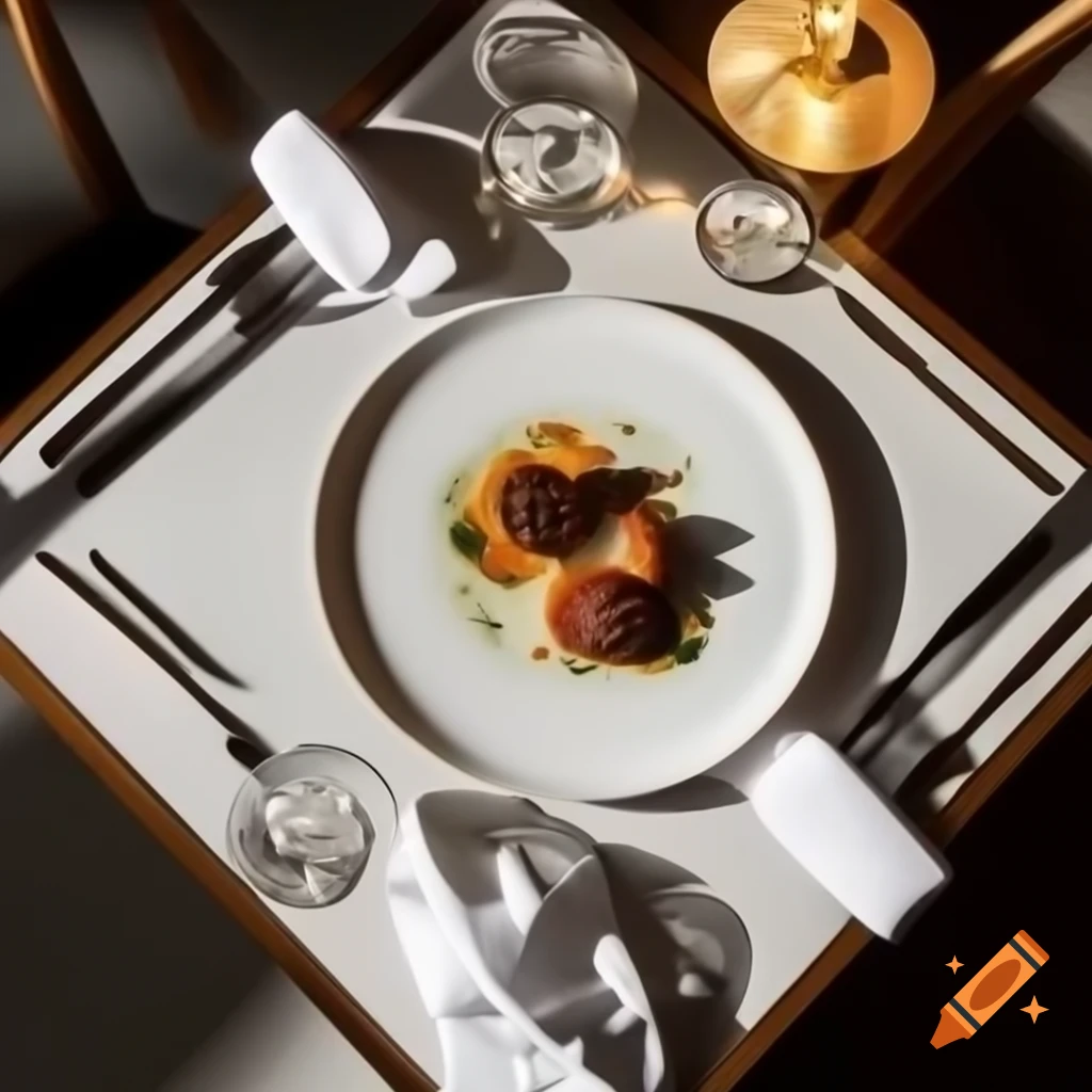 Elegant Michelin star restaurant with beautifully presented food and bright decor