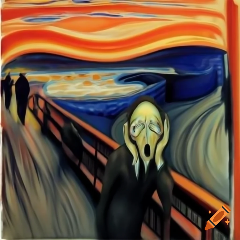 The Scream reimagined in Salvador Dali's artistic style