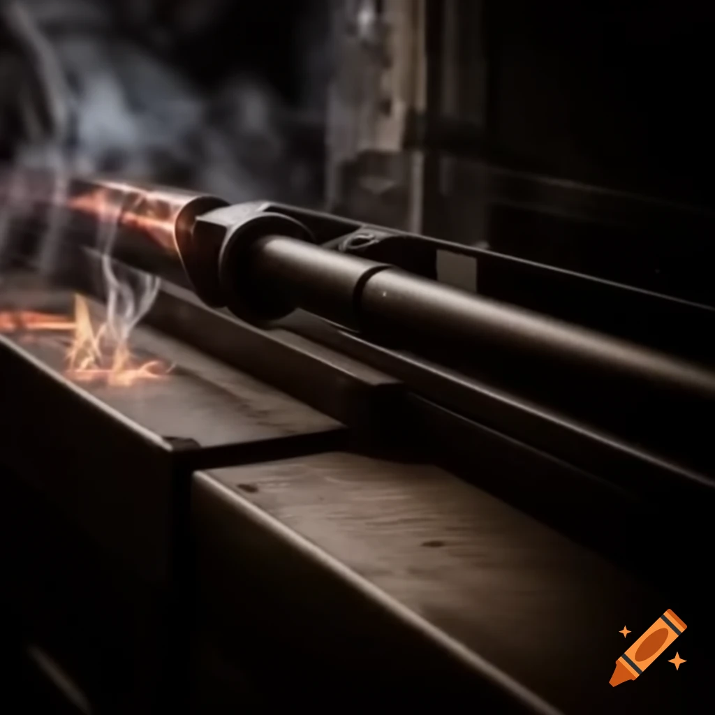 Machine producing a single thick hot wire that is coiling