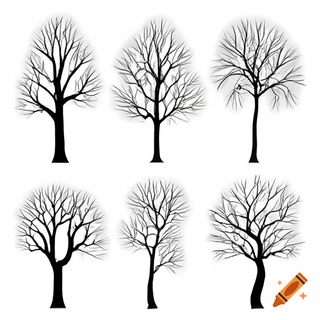 Silhouettes of trees against the sky