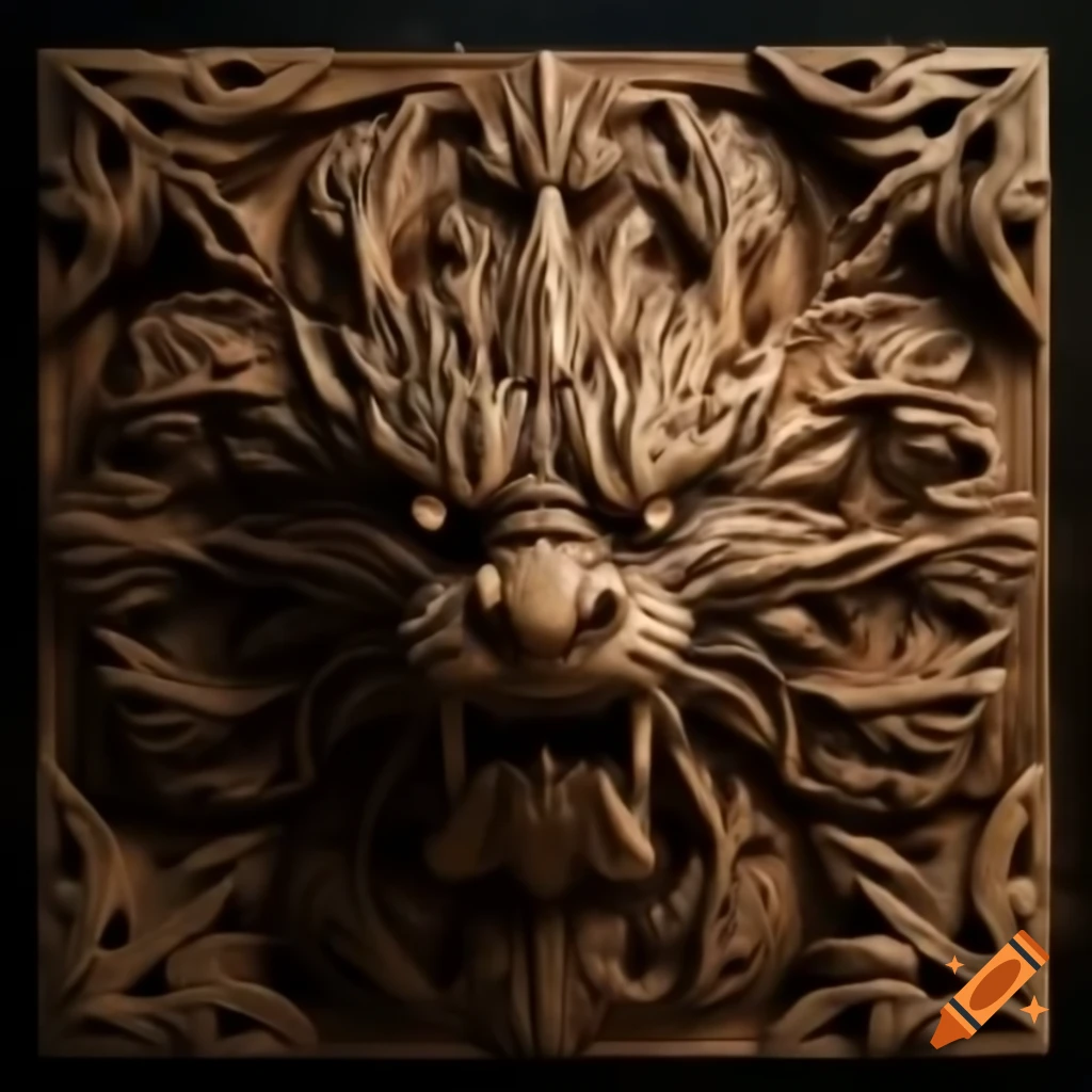 Intricately carved wooden sphere created by master artisan with detailed designs