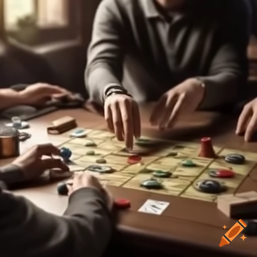 Adult enjoying a board game session