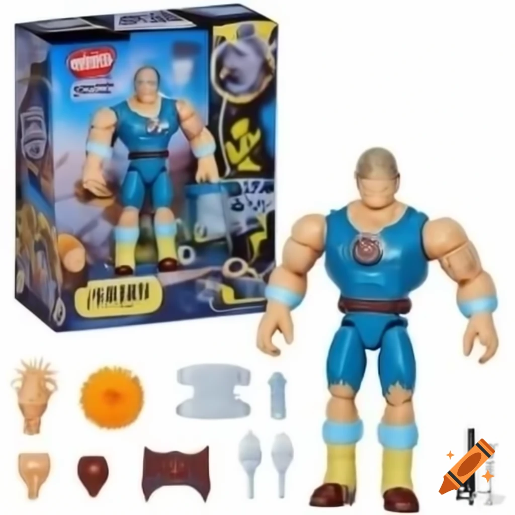 Action figure toy of a politician equipped with accessories in colorful ...