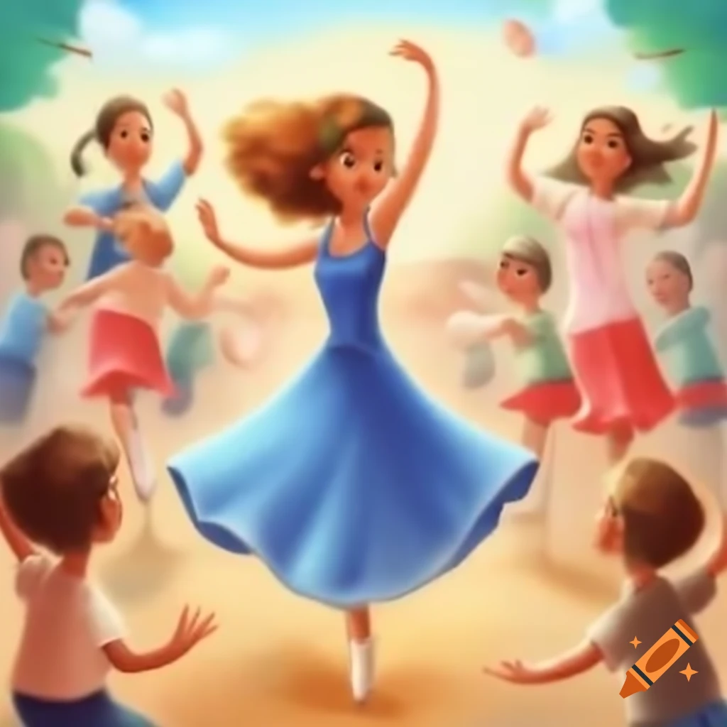 Mother's Day dance festival with children celebrating
