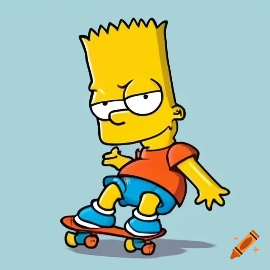 bart-simpson-skateboarding-on-craiyon