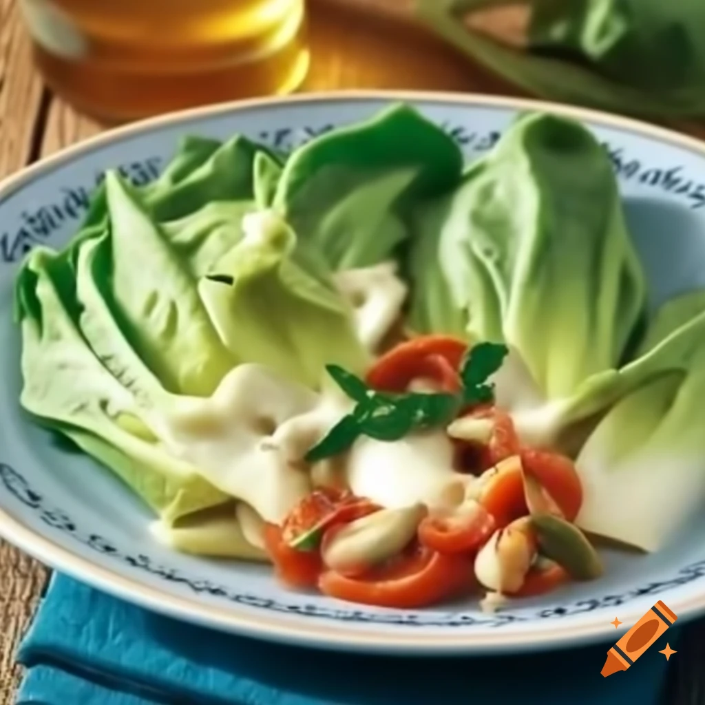 Romaine lettuce with croutons, parmesan, and Caesar dressing