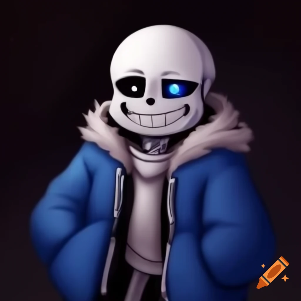 Character Sans from Undertale, a skeleton with a playful demeanor on ...
