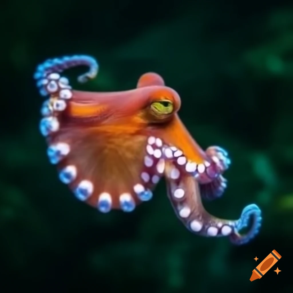 Unique stone fish with octopus tentacles