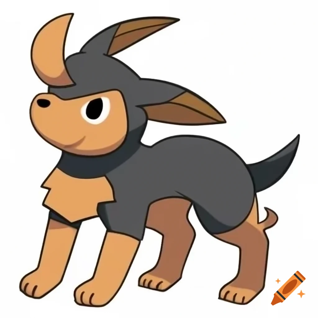 Black and tan Dachshund Pokémon character