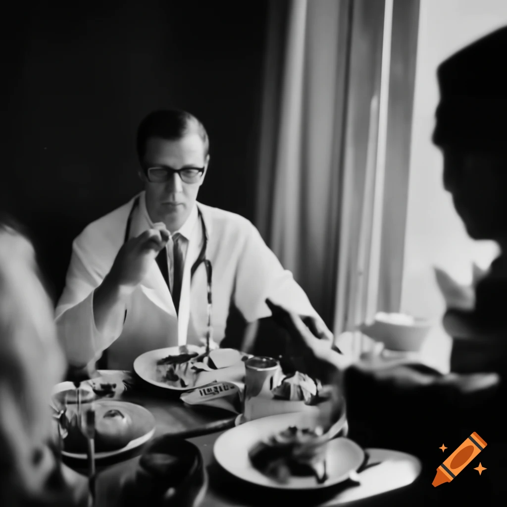 Doctor and lawyer having dinner together