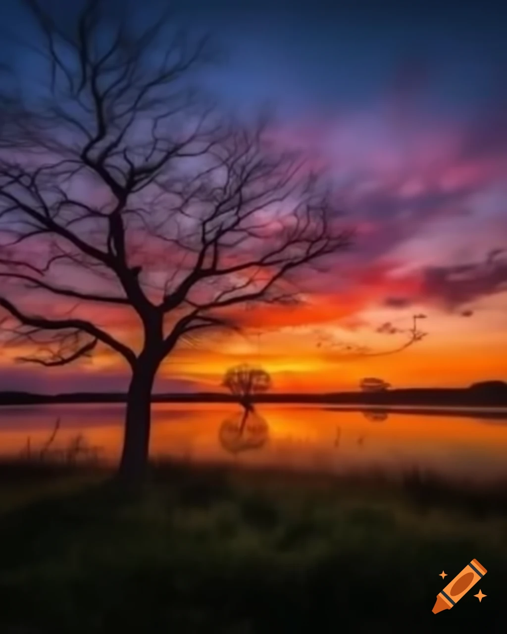 Nature in summer during sunset