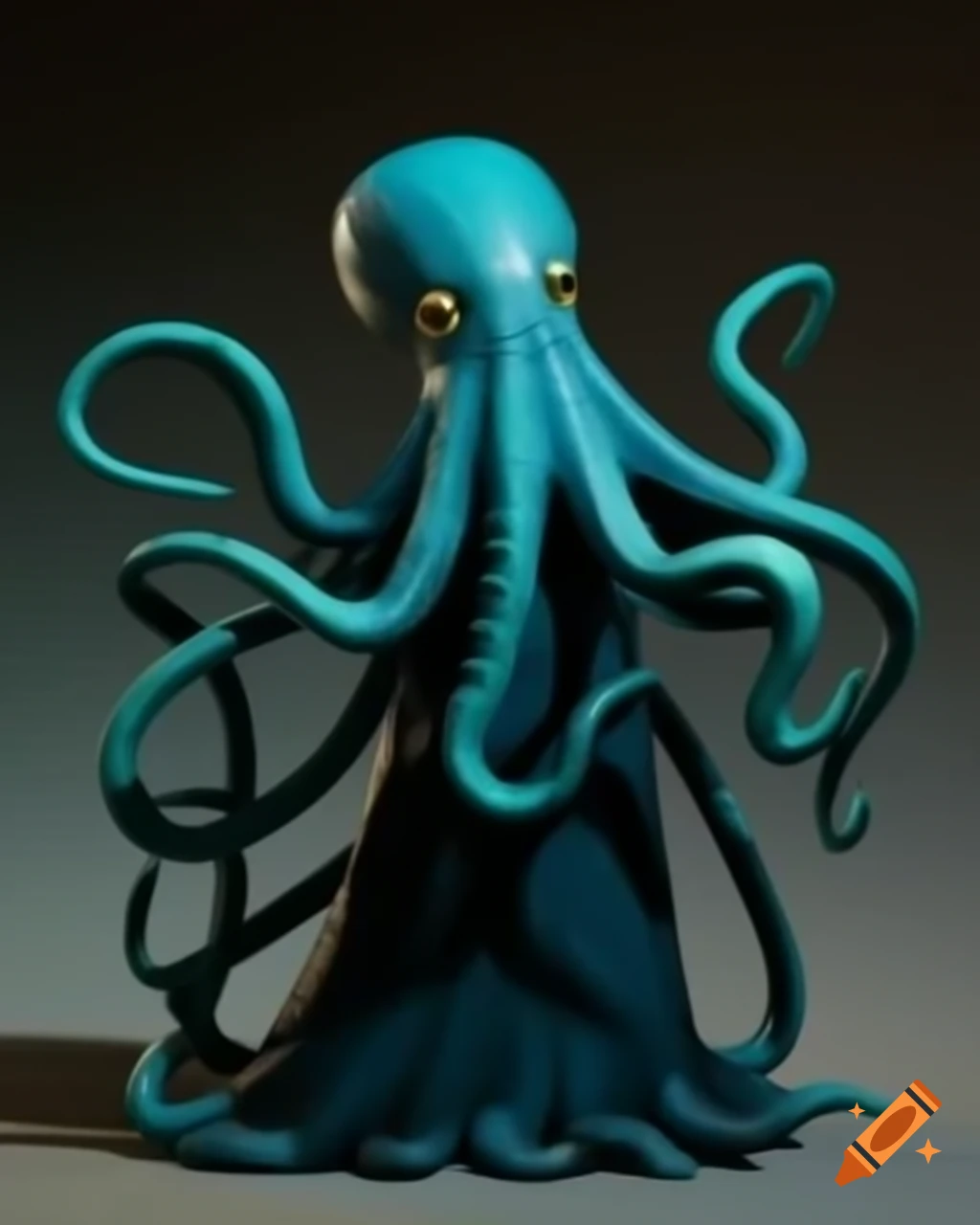 Action figure of an octopus queen in tentacle dress