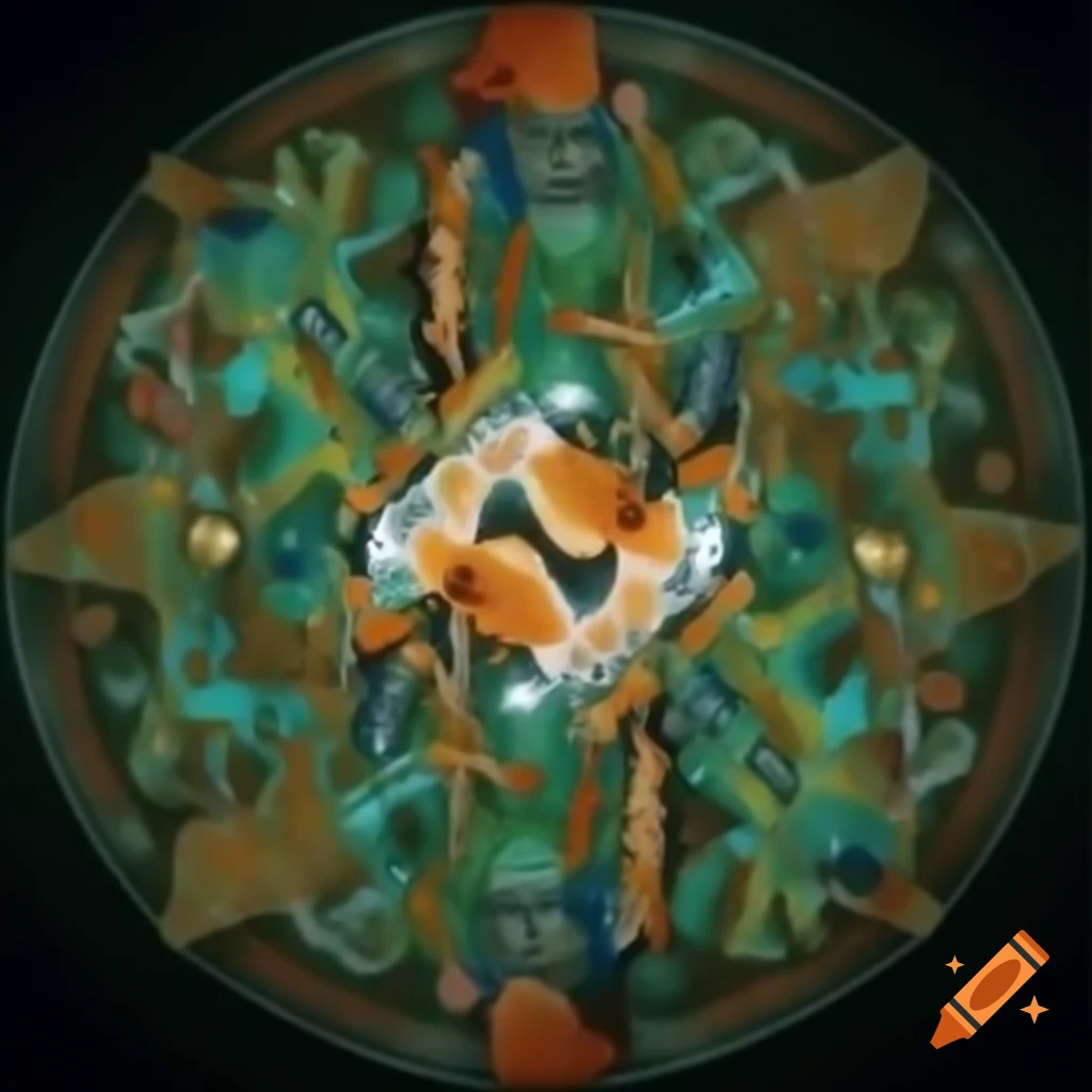 Abstract album cover for Cartesian Trajectories with surreal elements ...