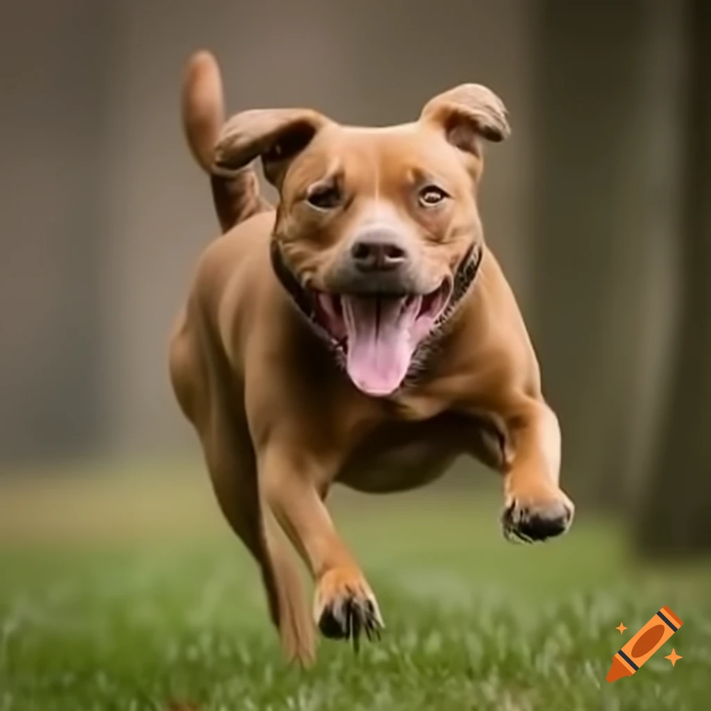 Dog dancing joyfully