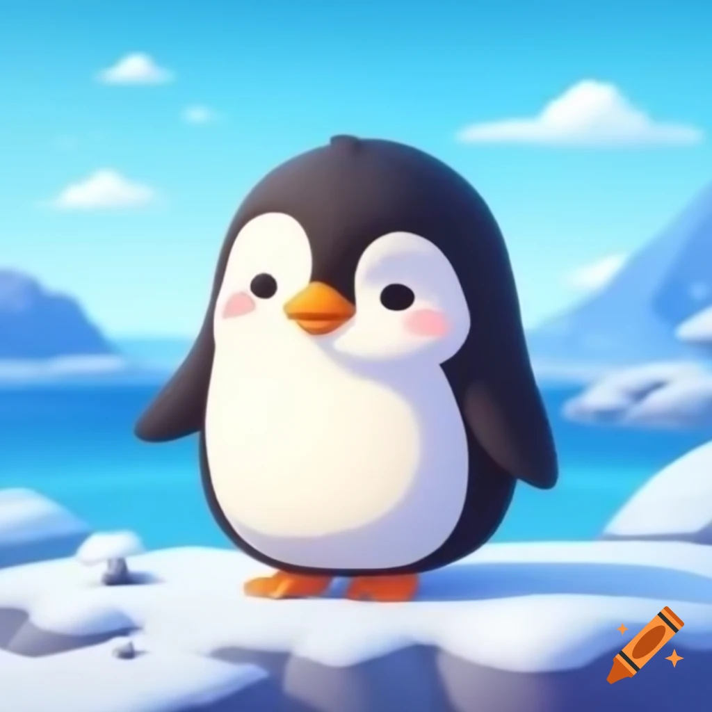 Cute penguin standing gracefully
