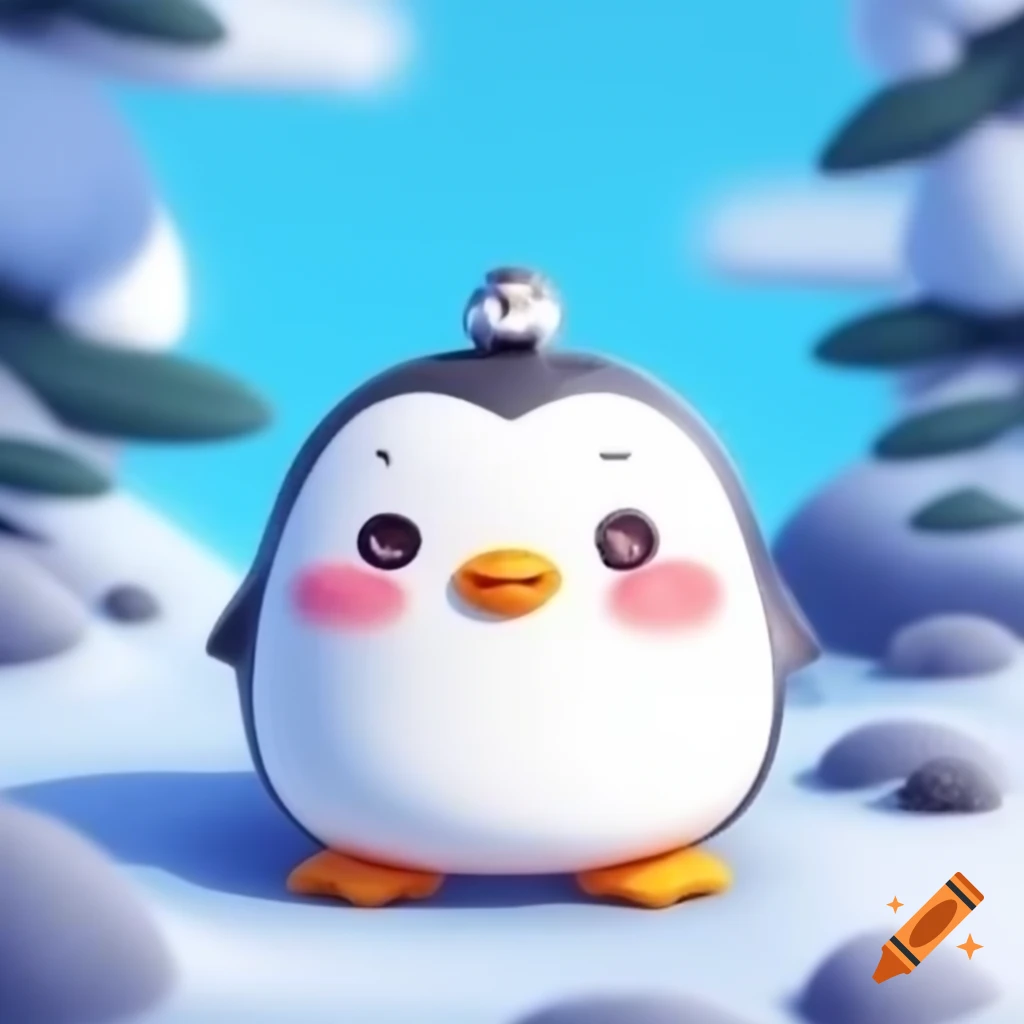 Cute penguin standing gracefully