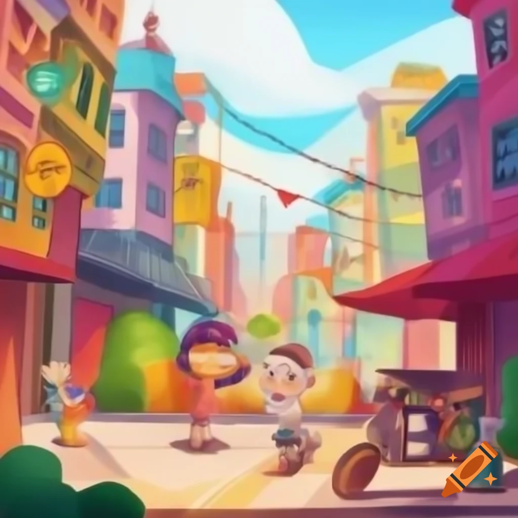 Cartoon art depiction of Breda city