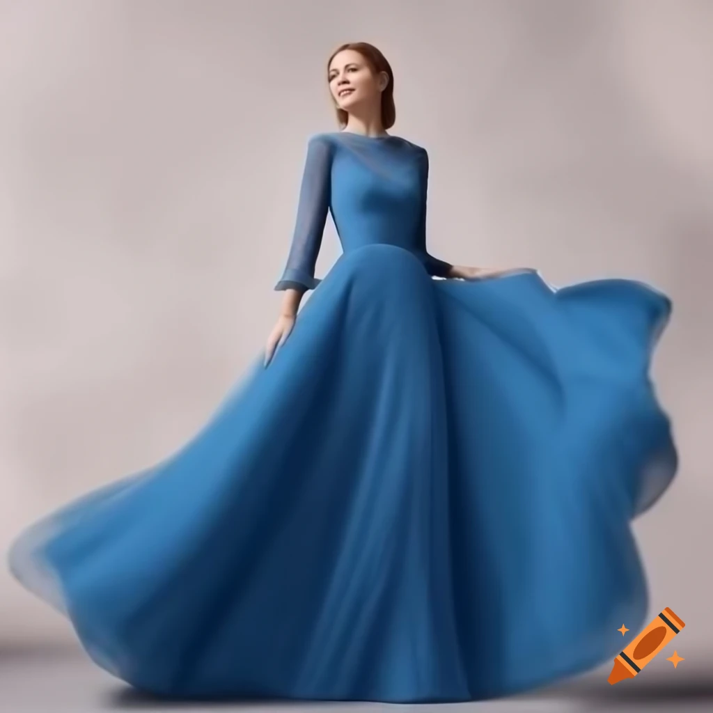 Luxury modern blue bridesmaid dress with elegant jeweled details