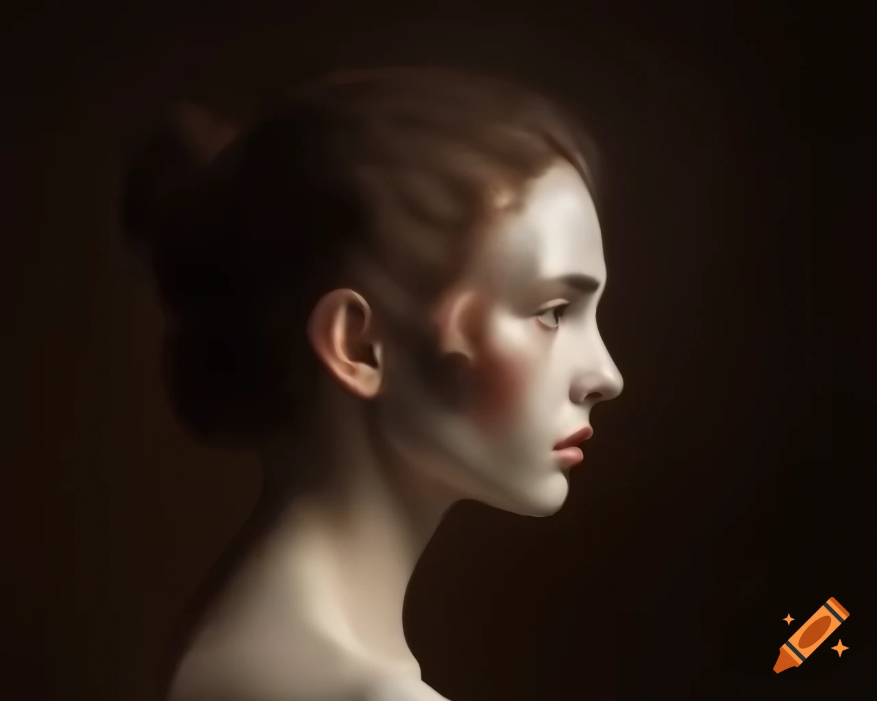 Hyper-realistic Renaissance-style portrait with intricate details and sharp focus