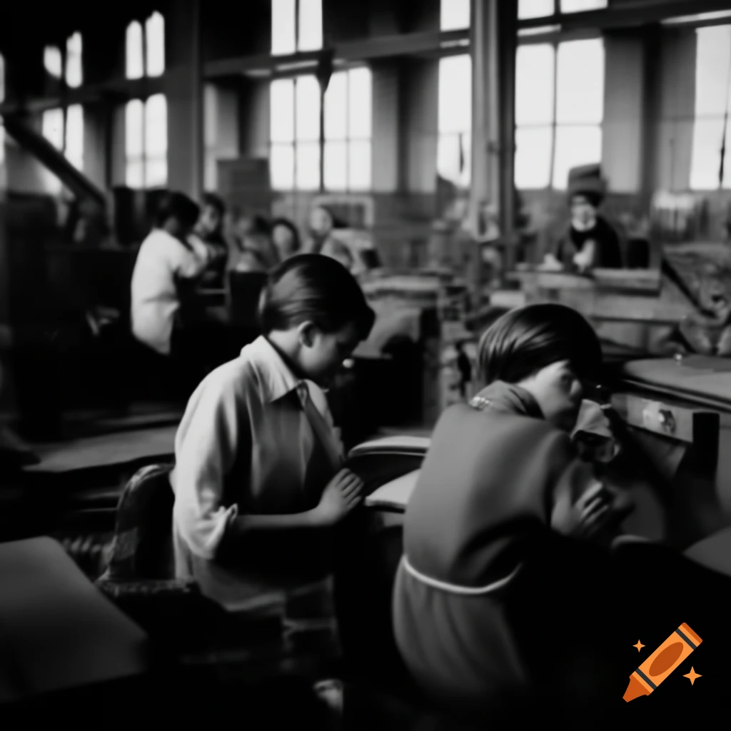 Children working in factories during the Industrial Revolution