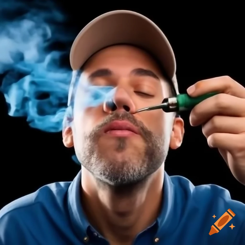 Person soldering with smoke rising from board