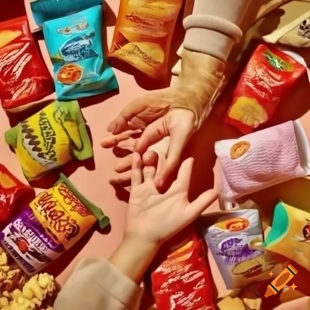 Hand reaching for sugary snacks
