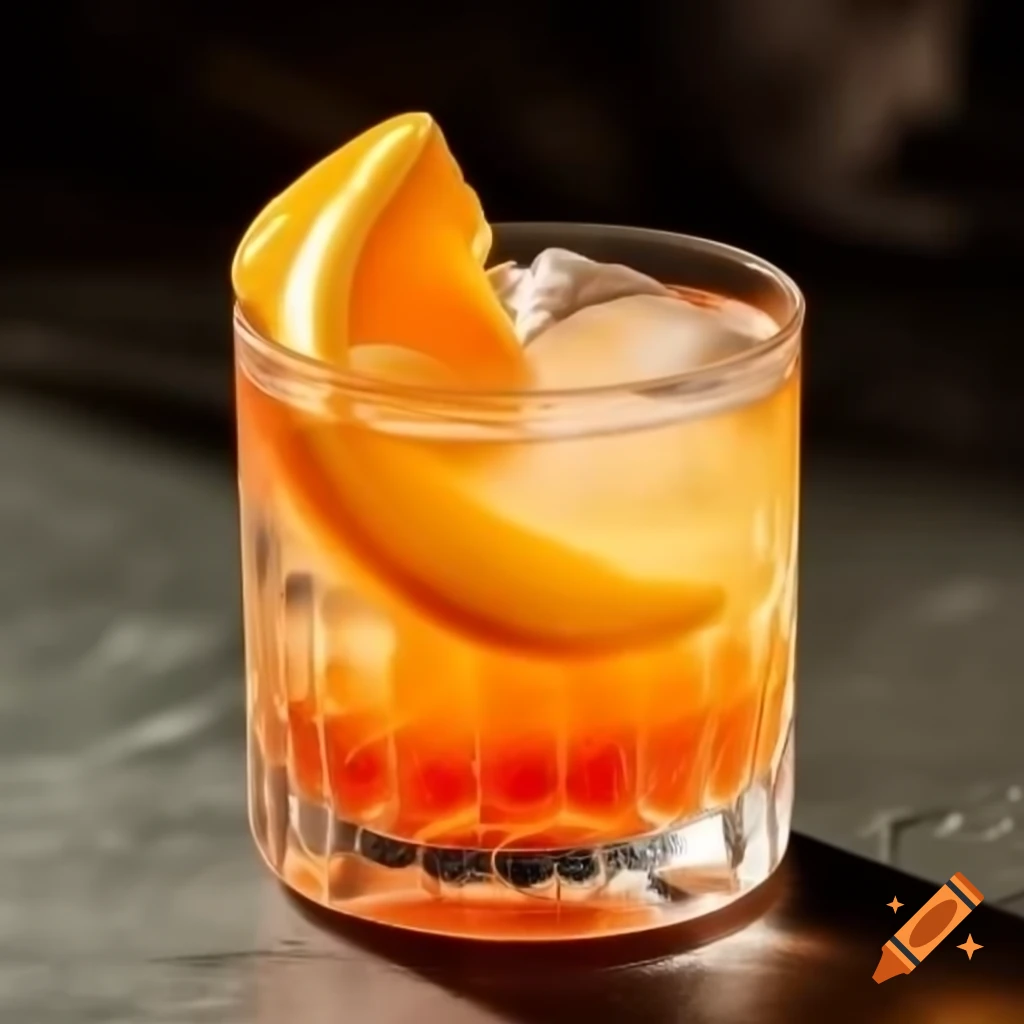 Negroni cocktail garnished with orange slice