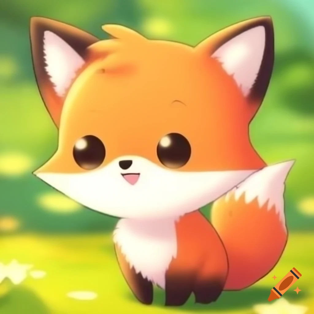 Adorable fox design in a playful pose