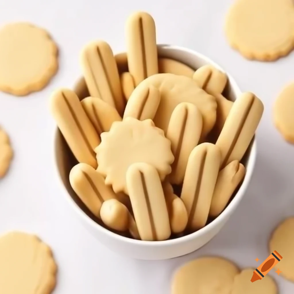 Bowl of stick-shaped cookies