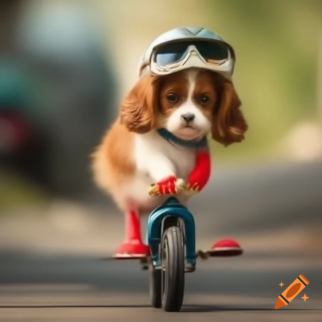Cute panda riding a motorcycle