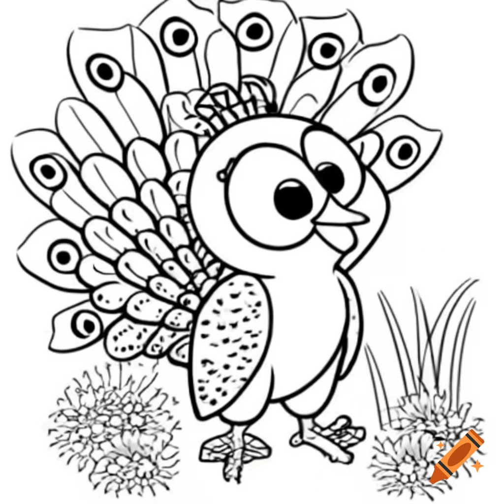 Owl coloring illustration