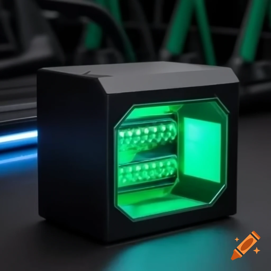 Compact gym odor control box with modern metallic design and air vents