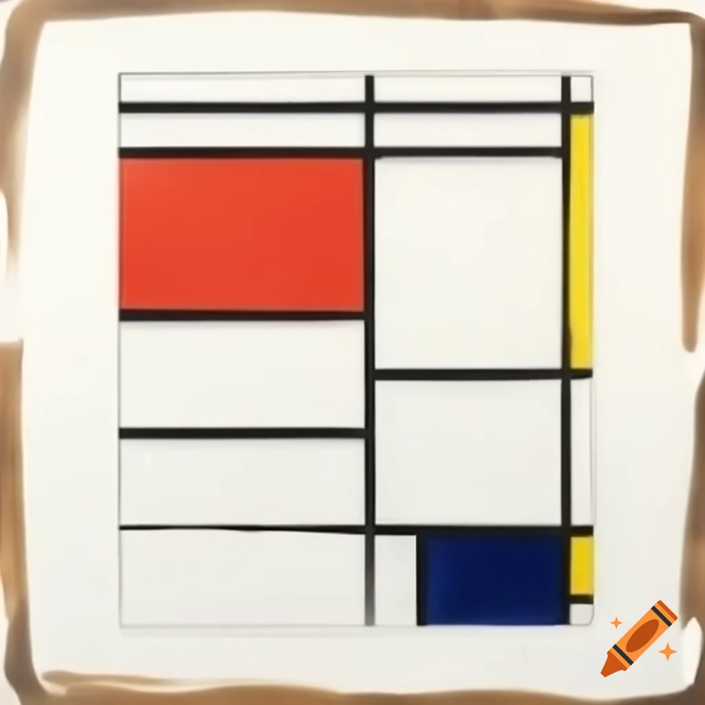 Abstract line drawing of two laughing profiles in Mondrian and matrix style