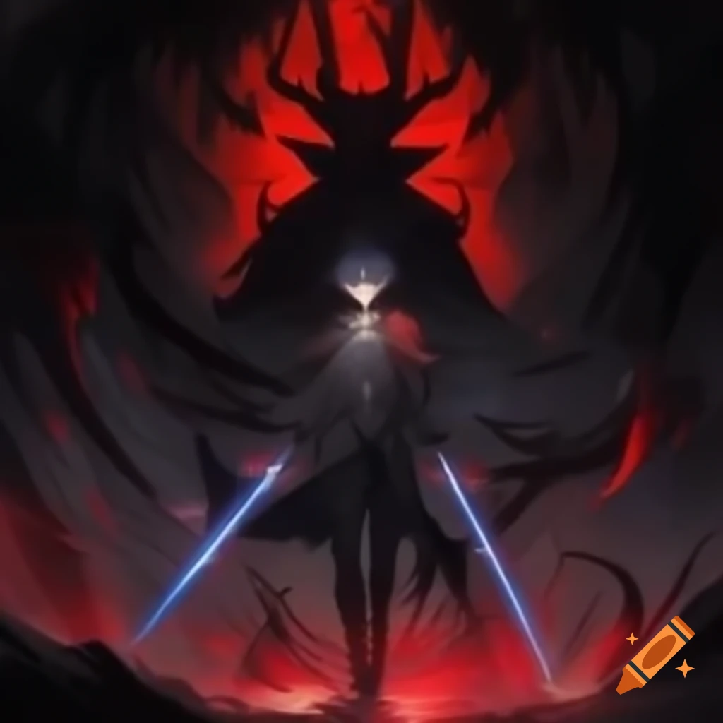 Anime style dark fantasy book cover featuring a young male