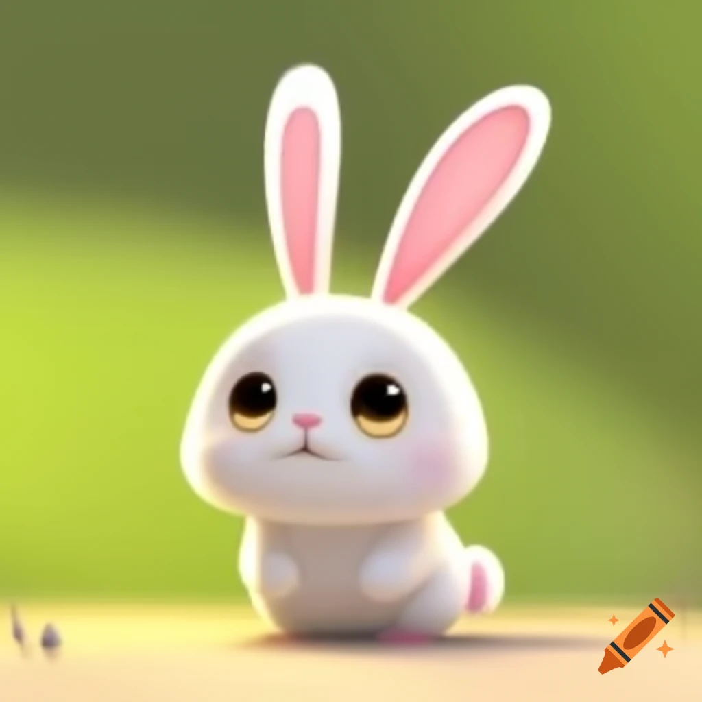 Charming stylized bunny with large ears