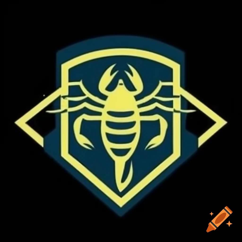 Scorpion logo designed in a military style