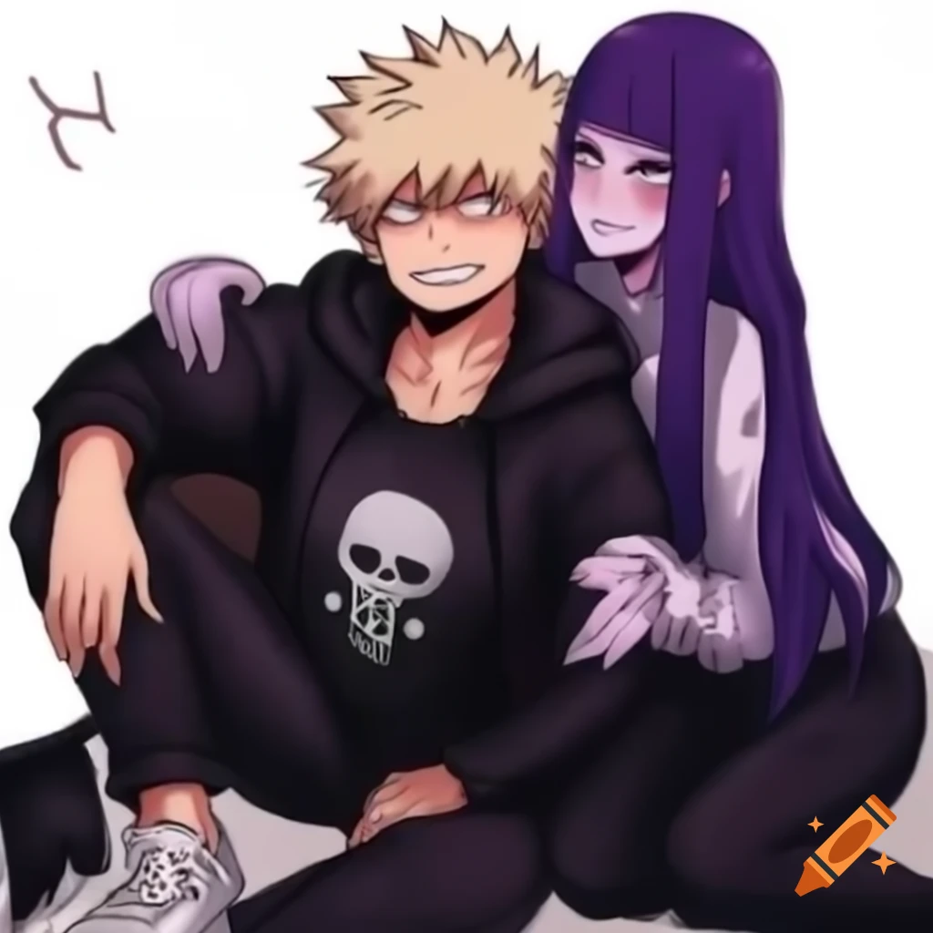 Katsuki Bakugo and girlfriend star gazing, My Hero Academia art style ...