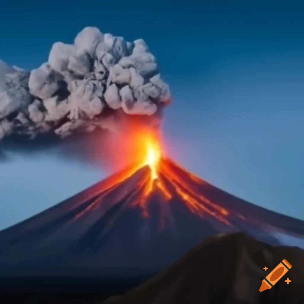 Famous volcano landscape